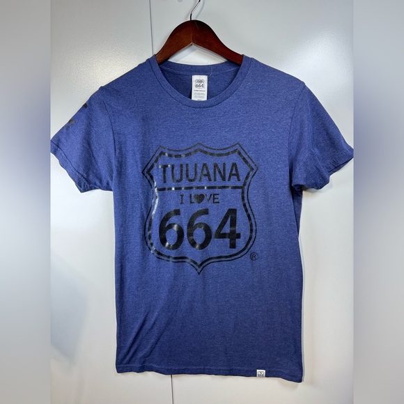Tijuana I Love 664 Womens T-Shirt Blue Size S - Picture 3 of 10